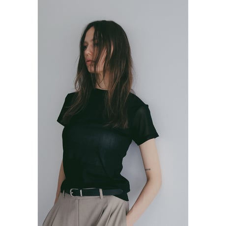 MANOF マノフ “BASIC TULLE T-SHIRT” ベーシックチュールTシャツ