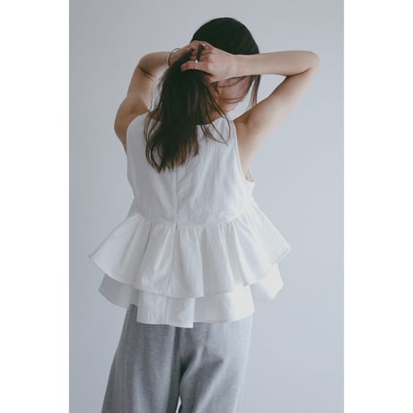 MANOF マノフ “SQUARE TIERED BLOUSE” スクエアティアードブラウス