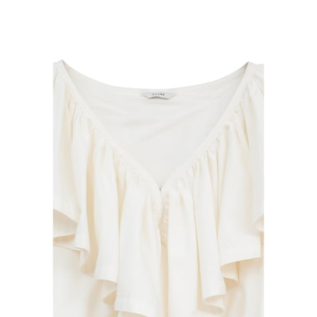 CLANE クラネ “FRILL COLLAR SHORT BLOUSE” フリルカラーショートブラウス