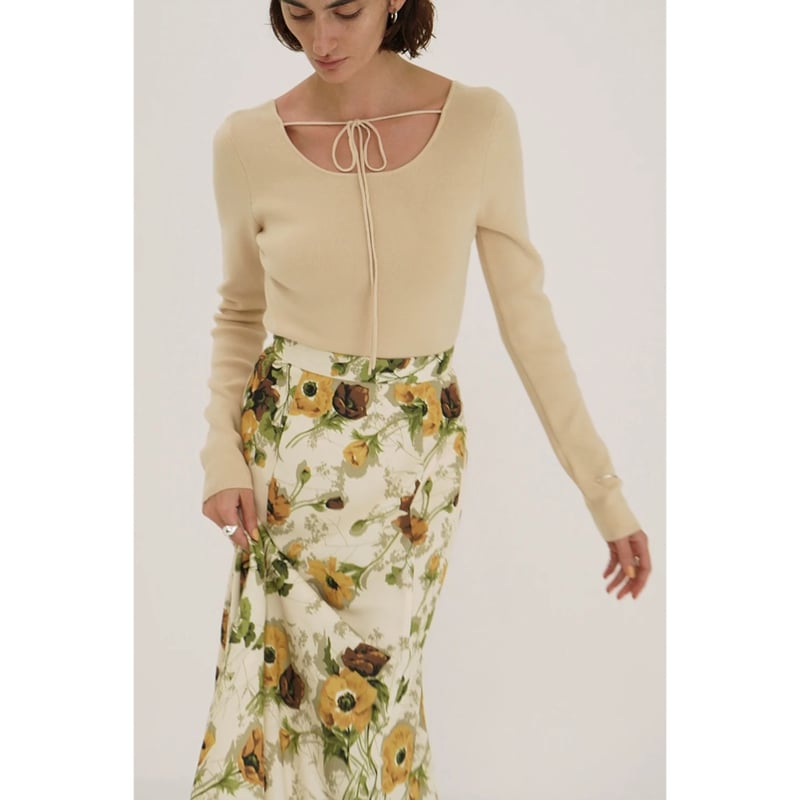 CLANE クラネ SCARF FLOWER MERMAID SKIRT CLANE クラネ “SCARF FLOWER MERMAID SKIRT” スカーフフラワー