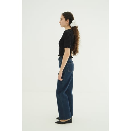 CLANE クラネ “SHIRRING HALF SLEEVE BLOUSE” シャーリングハーフスリーブブラウス