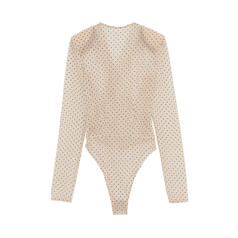 CLANE クラネ “SHEER DRAPE BODYSUITS” シアードレープボディスーツ