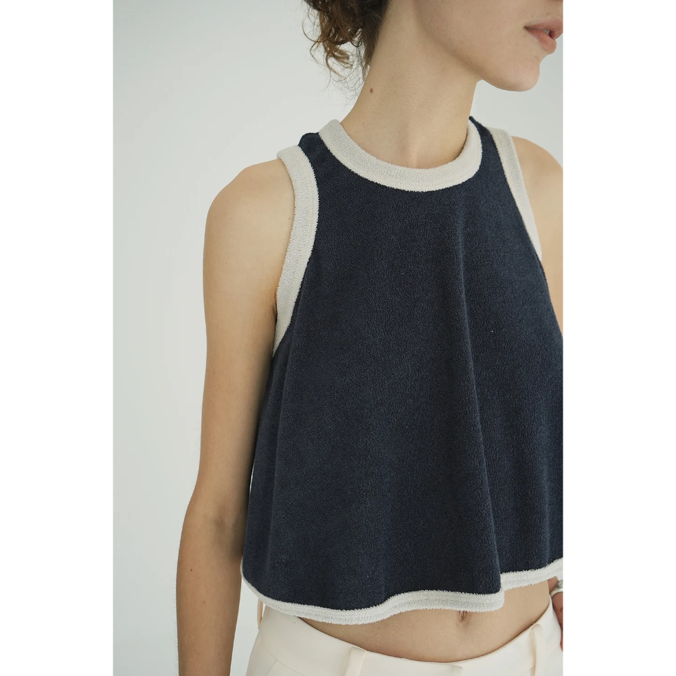 CLANE クラネ “PILE FLARE TANK TOPS” パイルフレアタンク