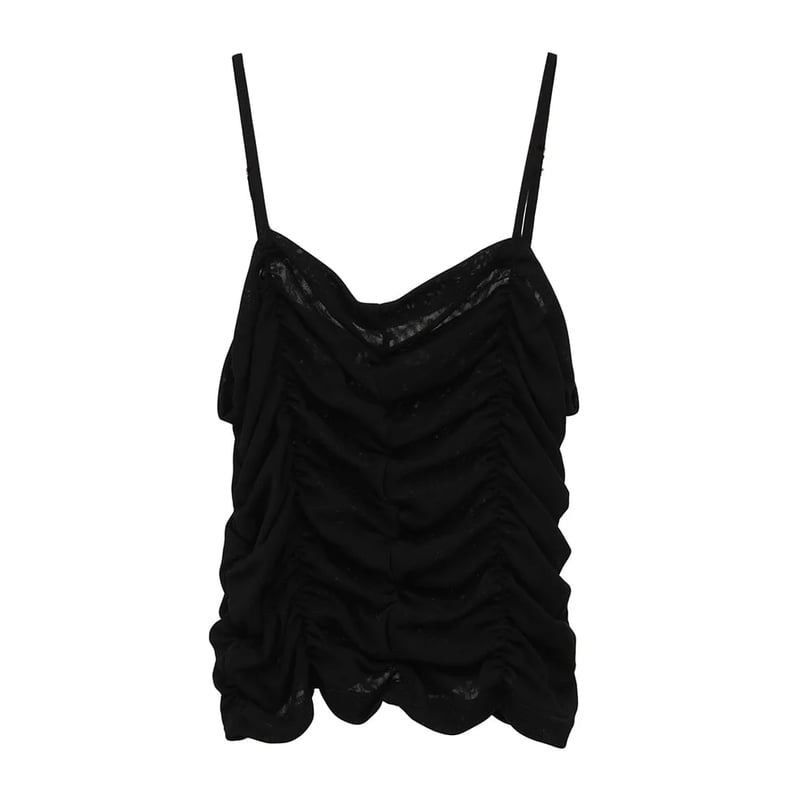 CLANE クラネ “SHIRRING CAMI TOPS” シャーリングキャミトップス