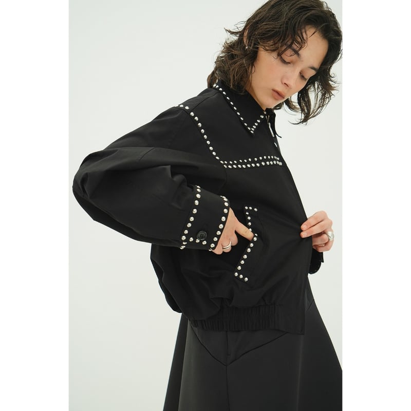 CLANE W COLOR STUDDED DRIZZLER JACKET新品 CLANE - スタッズ ドリズラージャケット - W COLOR STUDDED DRIZZLER
