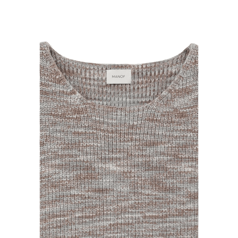 MANOF マノフ “RIB PEPLUM KNIT TOPS” リブペプラムニット