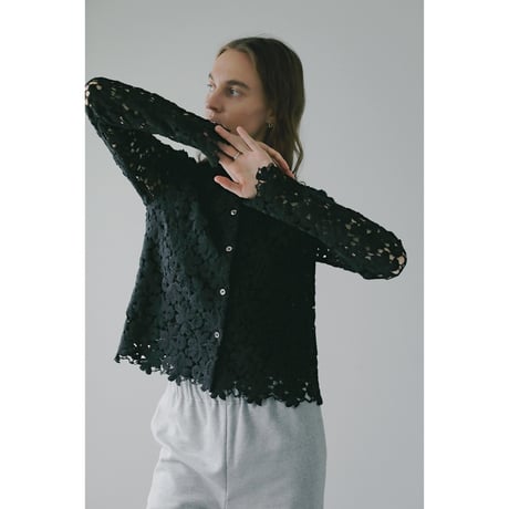 MANOF マノフ “COTTON LACE SHORT SHIRT” コットンレースショートシャツ