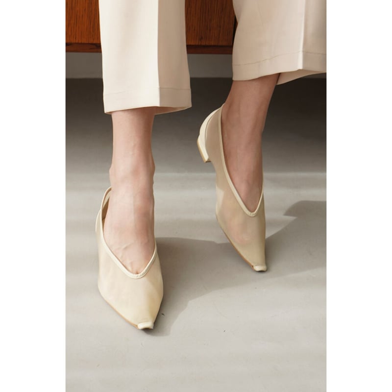 clane クラネ SHEER FLAT PUMPS