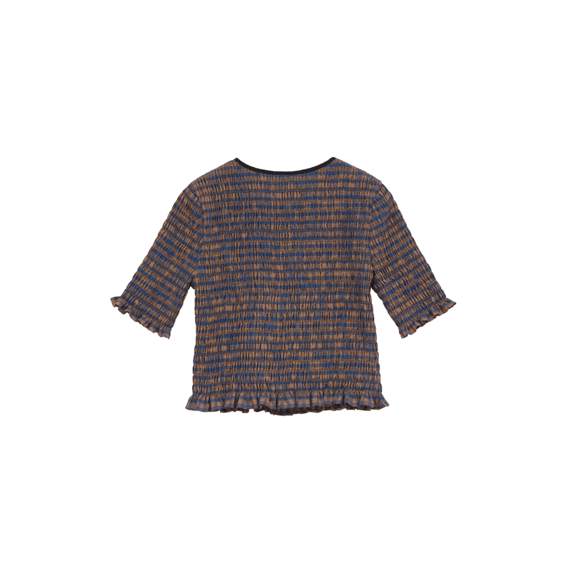 CLANE クラネ “SHIRRING HALF SLEEVE BLOUSE” シャーリングハ