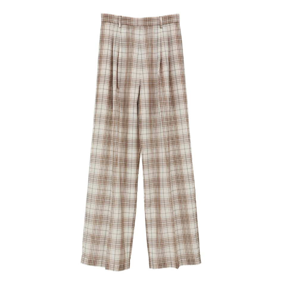 clane SHEER STRAIGHT PANTS チェック パンツ CLANE クラネ “SHEER STRAIGHT PANTS” シアーストレートパンツ |