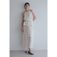 MANOF マノフ “SHIRRING HALTER NECK TOPS” シャーリングホルターネックトップス