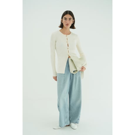 CLANE クラネ “W FACE GOLD BUTTON KNIT TOPS” ダブルフェイスゴールドボタンニットトップス