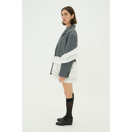 CLANE クラネ “FRILLED TAILORED JACKET” フリルテイラードジャケット