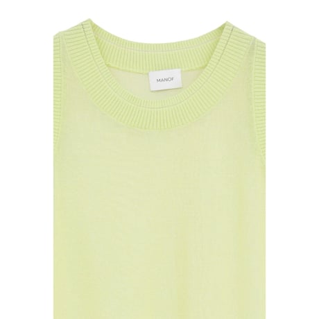MANOF マノフ “SHEER SLEEVELESS KNIT” シアースリーブレスニット