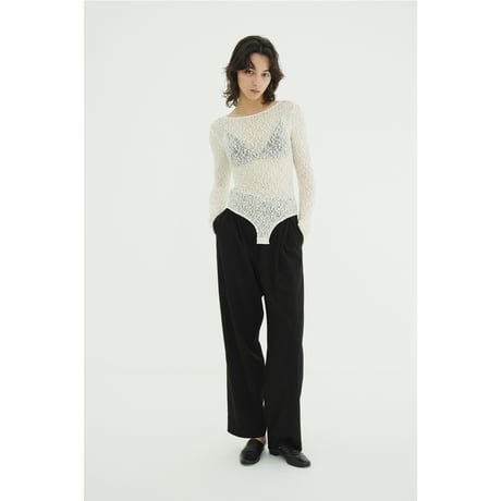 CLANE クラネ “BACK OPEN LACE BODYSUIT” バックオープンレースボディスーツ
