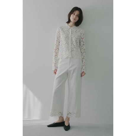 MANOF マノフ “COTTON LACE SHORT SHIRT” コットンレースショートシャツ