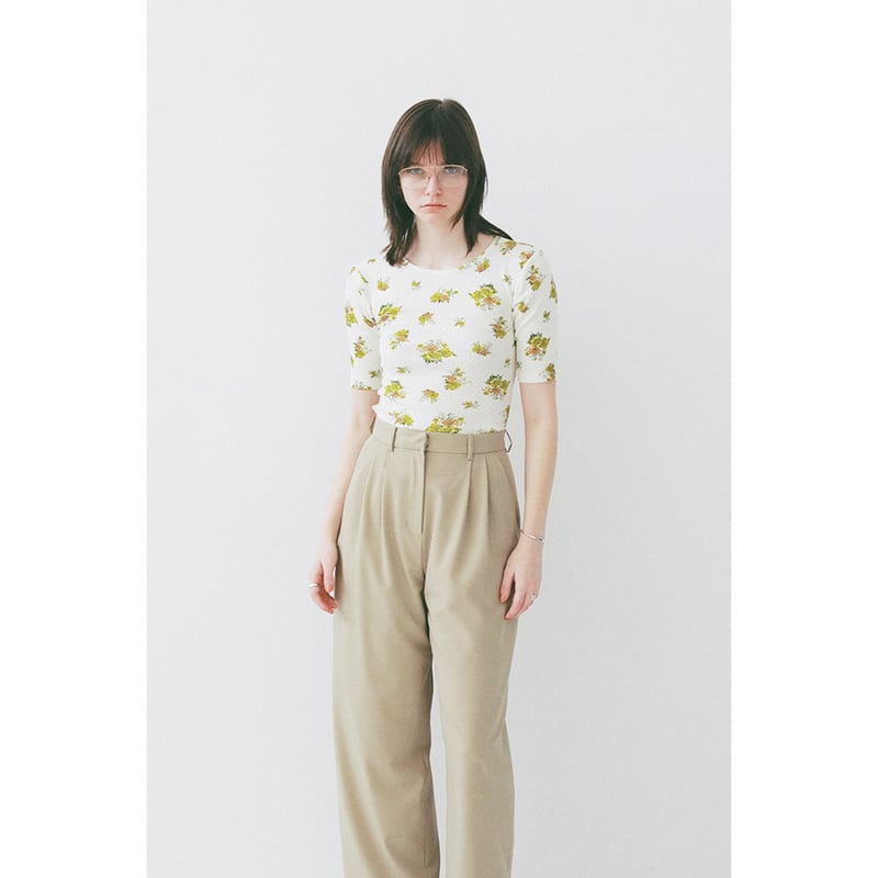 CLANE クラネ ”BACK OPEN FLOWER TOPS” バックオープンフラワートッ