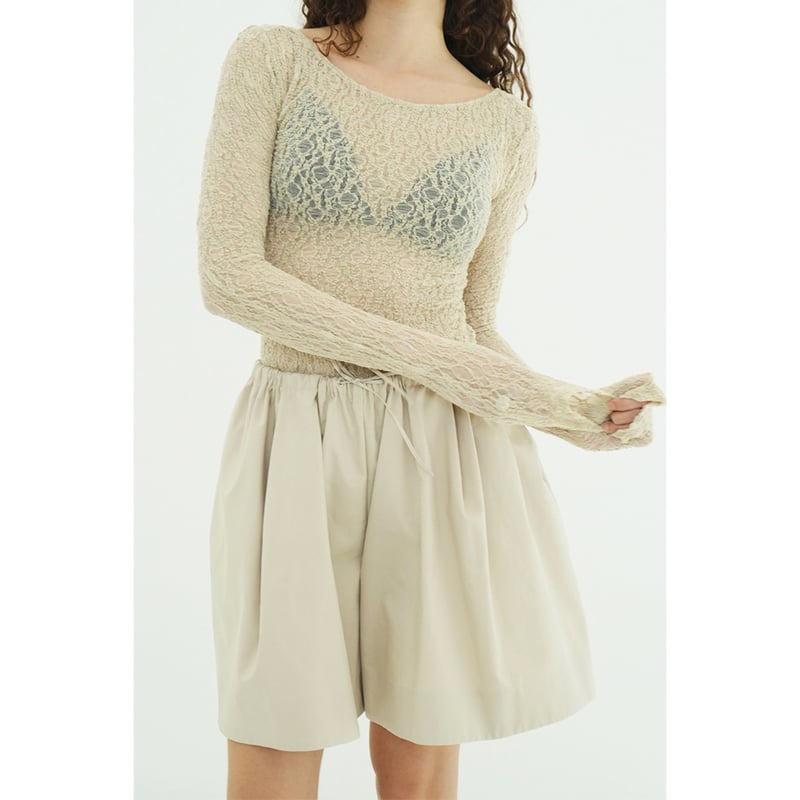 CLANE クラネ “BACK OPEN LACE BODYSUIT” バックオープンレースボ