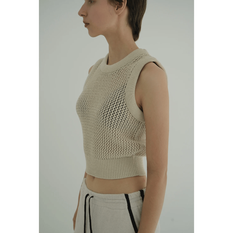 CLANE クラネ “3D RIB MESH KNIT TOPS” 3ディーリブメッシュ
