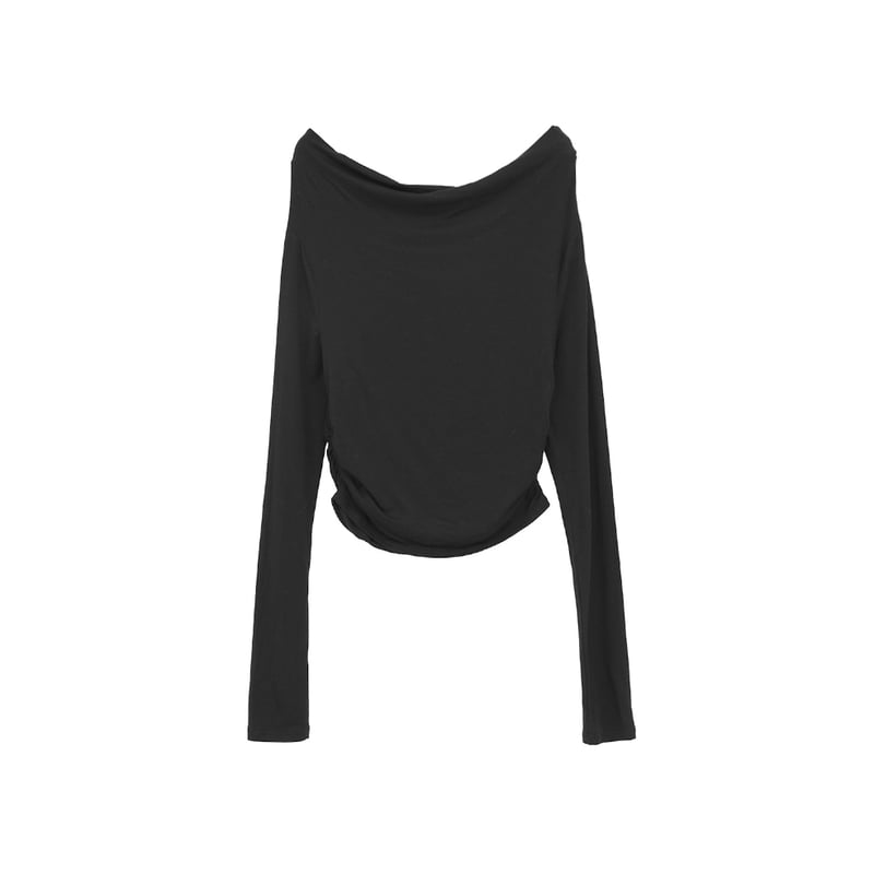 クラネ CLANE ドレープ オフショルダー ソフト カット トップス CLANE クラネ “DRAPED OFF SHOULDER SOFT CUT TOPS” ド