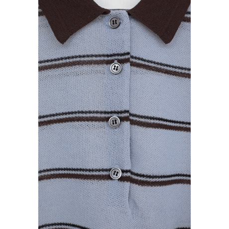 CLANE クラネ “SPONGY SHEER POLO KNIT TOPS” スポンジーシアーポロニットトップス