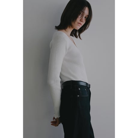 MANOF マノフ “SQUARE RIB KNIT TOPS” スクエアリブニットトップス