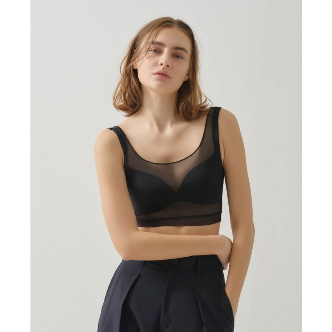 NICENICE MOMENT ナイスナイスモーメント “MESH BRA TANK” メッシ