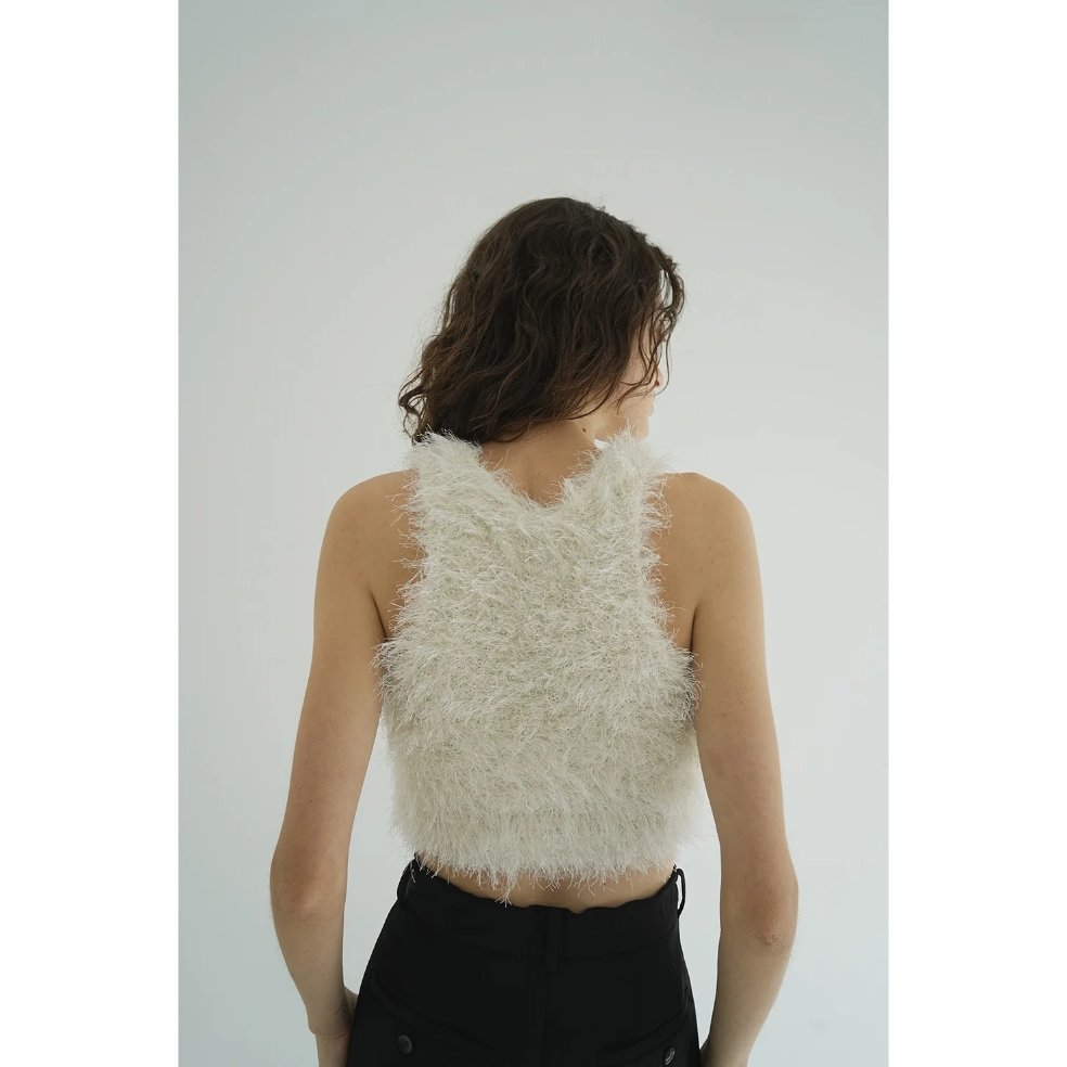 CLANE クラネ “SHAGGY AMERICAN SLEEVE KNIT TOPS” シャ