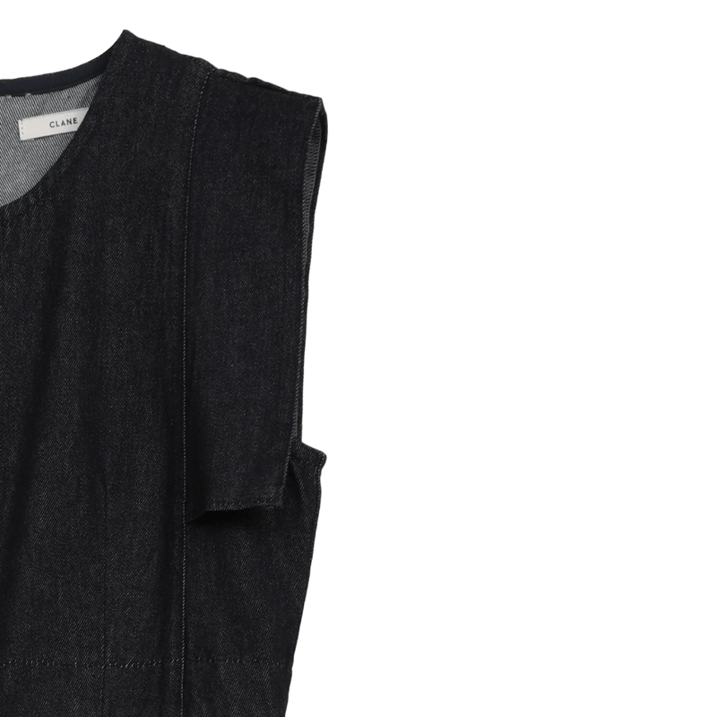 サロペット・オーバーオール・オールインワン CLANE SQUARE SLEEVE ALL IN ONE CLANE クラネ SQUARE SLEEVE DENIM ALL IN ONE スクエアスリ