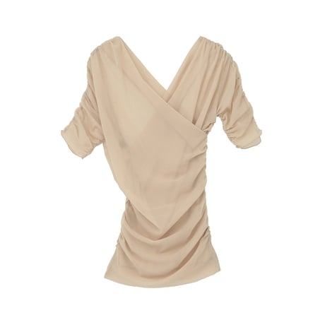 MANOF マノフ “CACHECOEUR TULLE TOPS” カシュクールチュールトップス