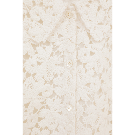 MANOF マノフ “COTTON LACE SHORT SHIRT” コットンレースショートシャツ