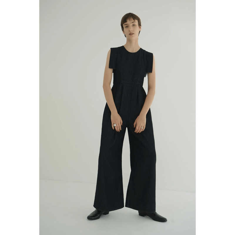 サロペット・オーバーオール・オールインワン CLANE SQUARE SLEEVE DENIM ALL IN ONE CLANE - スクエア―スリーブ デニムオールインワン - SQUARE