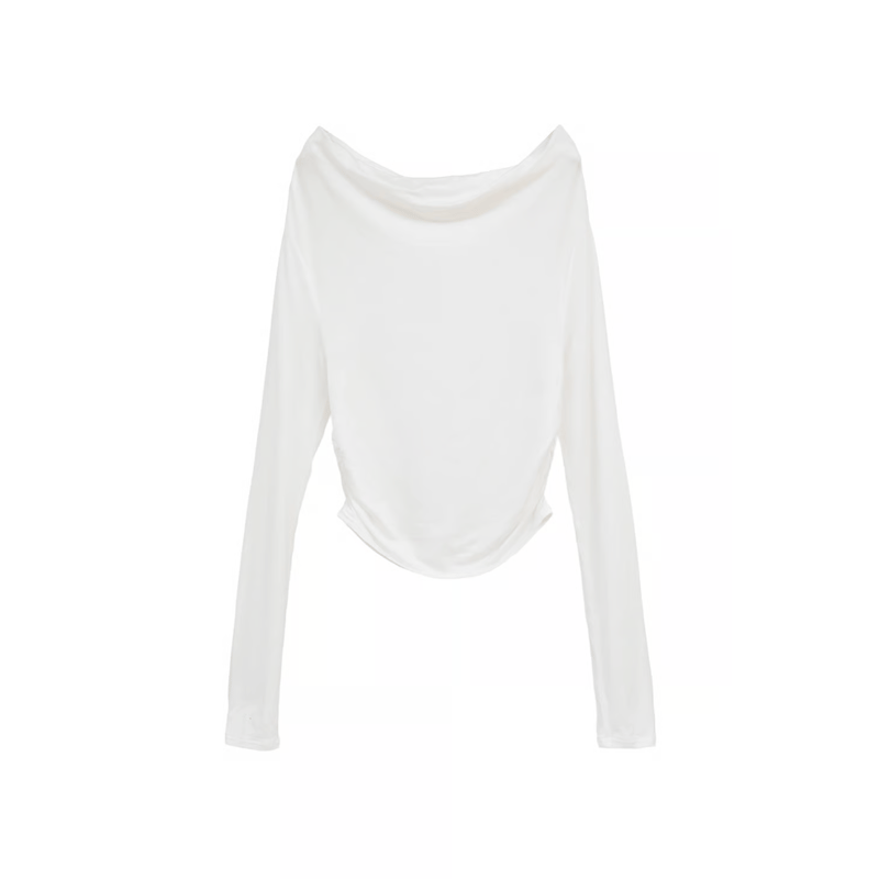 CLANE クラネ “DRAPED OFF SHOULDER SOFT CUT TOPS” ド CLANE クラネ “DRAPED OFF SHOULDER SOFT CUT TOPS” ド
