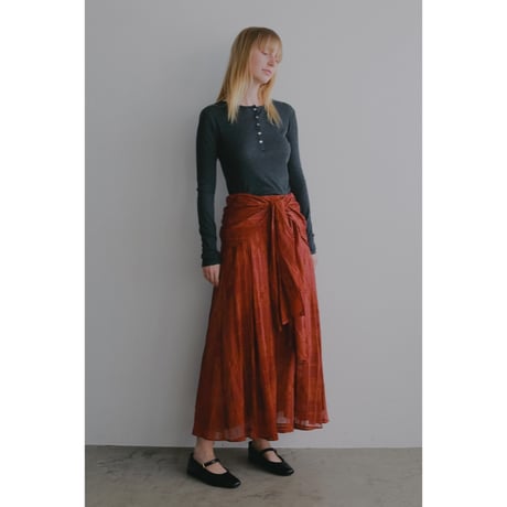 MANOF マノフ “SHEER CHECK FLARE SKIRTS” シアーチェックフレアスカート