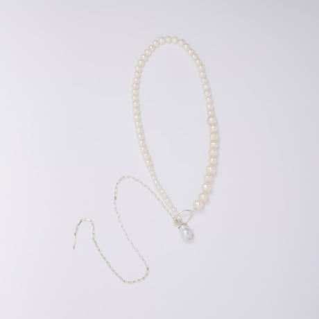 FIBULA フィブラ “Aging baroque pearl necklace 45cm”
