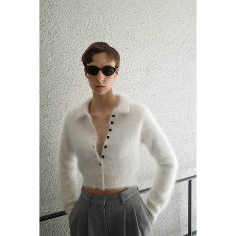 CLANE クラネ “ANGORA SHORT KNIT CARDIGAN” アンゴラショートニットカーディガン