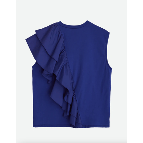 NOUNLESS ナウンレス “UNBALANCE RUFFLE TANK TOP” アンバランスラッフルタンクトップ