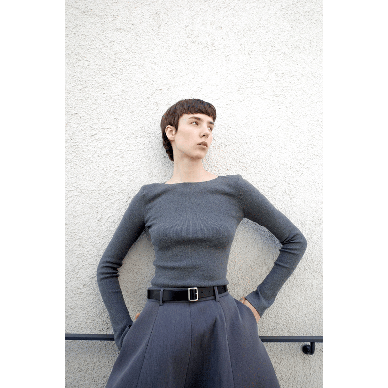 トップス CLANE SHOULDER PADS KNIT TOPS CLANE クラネ “SHOULDER PADS KNIT TOPS” ショルダーパッドニット