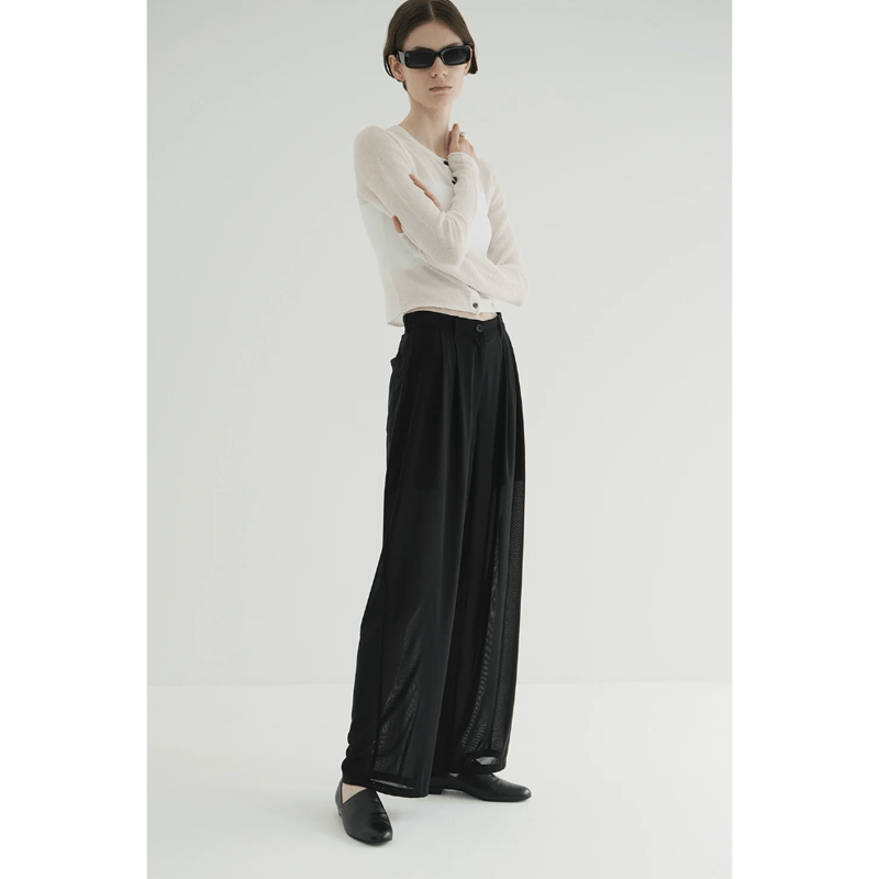 CLANE クラネ “SHEER TUCK PANTS” シアータックパンツ | t / wo