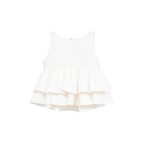 MANOF マノフ “SQUARE TIERED BLOUSE” スクエアティアードブラウス