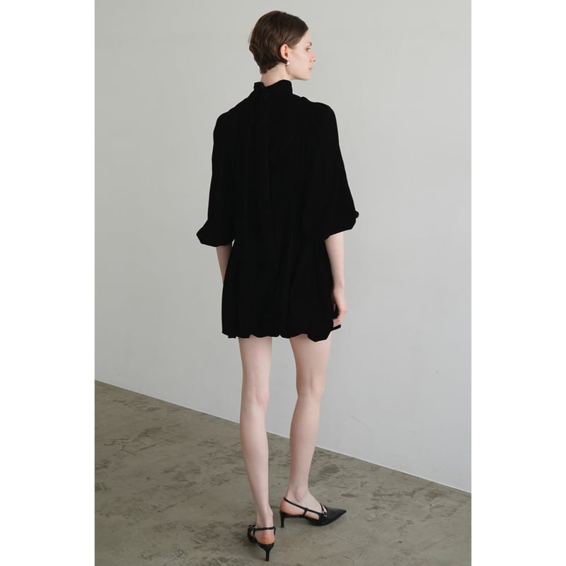 CLANE クラネ “VELOR BALLOON MINI ONEPIECE” ベロアバルーン 