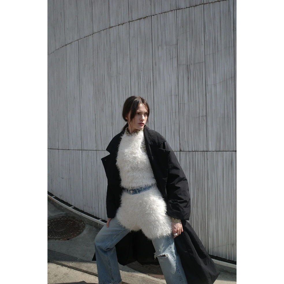 CLANE クラネ “SHAGGY AMERICAN SLEEVE KNIT TOPS” シャ