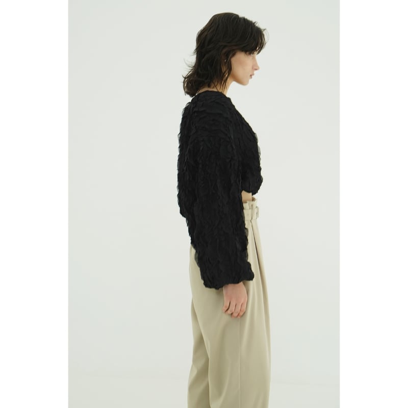 CLANE クラネ “TOPSTITCHED FRILL BOLERO” トップスティッチフリ