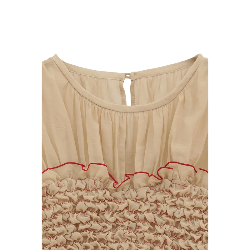 トップス COLOR STITCHED SHIRRING TOPS CLANE COLOR STITCHED SHIRRING TOPS｜TOPS(トップス)｜CLANE OFFICIAL