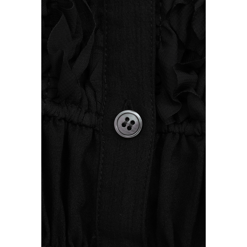 CLANE クラネ “W FACE TOPSTITCHED FRILL TOPS” ダブルフェ