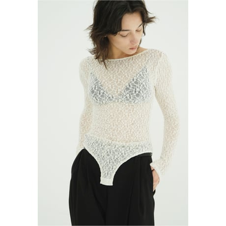 CLANE クラネ “BACK OPEN LACE BODYSUIT” バックオープンレースボディスーツ