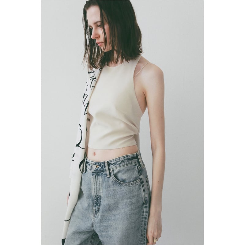 CLANE クラネ “ BACK RIBBON HALTER BUSTIER” バックリボンホ