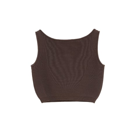 CLANE クラネ “BOAT NECK SHORT KNIT TANK TOPS” ボートネックショートニットタンクトップス