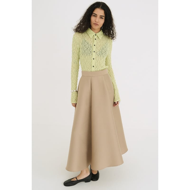 CLANE クラネ “LADY LACE SHIRT” レディーレースシャツ | t / wo