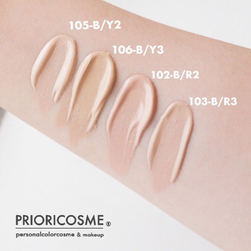 美容液成分配合の石鹸で落ちるファンデーション 明るめ黄み肌ブルー